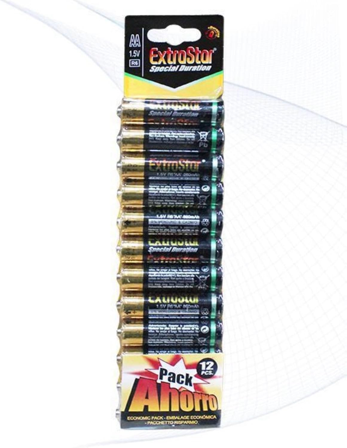 Batterie AA Alcaline 1.5V – Pile Stilo a Lunga Durata per Telecomandi, Giocattoli e Dispositivi Elettronici – 144 Pezzi (12 Confezioni da 12) – A-R06P-12B-80