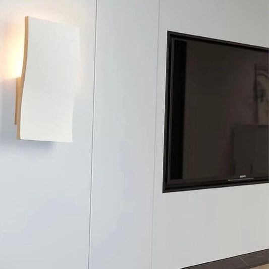 Applique da Parete in Gesso Bianco E14 Design Moderno Verniciabile per Interni GS-E86
