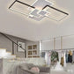 TEKHOME Plafoniera LED Geometrica 83W, 6640 lm, 3000K–4000K–6500K, Dimmerabile, CRI>80, Fascio 270°, IP20, Bianco/Nero, 110×70 cm, Modello C67-3C