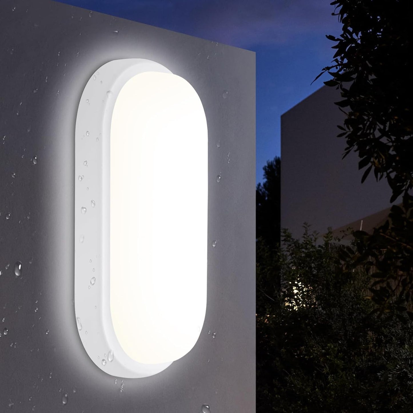 Applique da Esterno LED 18W IP65 – Lampada da Parete Impermeabile 1900LM, Luce Calda/Naturale/Fredda, in ABS+PS, Ideale per Giardino, Balcone e Facciata ES51