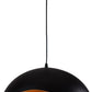 Lampadario Sospeso E27 Moderno a Forma di Conchiglia, Regolabile, Design Minimalista per Cucina, Soggiorno e Camera da Letto (Nero e dorato) A23-N