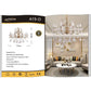 Lampadario in Cristallo Classico 8 Luci E14 per Soggiorno Sala da Pranzo 71cm A19