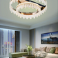 TEKHOME Plafoniera LED Moderna 72W Dimmerabile, Lampadario Soffitto con Cristalli, Design Rotondo a Doppio Anello, 5760LM, 3 Colori Selezionabili, Ø60cm, per Soggiorno Camera Cucina PN-30-3C
