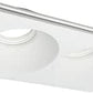 Portafaretto in Gesso da Incasso Doppio GU10 – Faretto da Soffitto Verniciabile, Bianco, IP20, Per Cartongesso, Lampadine GU10 Max 2x20W GS-25