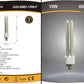 Lampadine LED G24 15W 6500K, Confezione da 5 Pezzi, 1500LM, Luce Bianca Fredda, Attacco G24, 360°, Sostituzione Lampade CFL PL, Accensione Istantanea, Non Dimmerabile, Modello G24-SMD-15W-F
