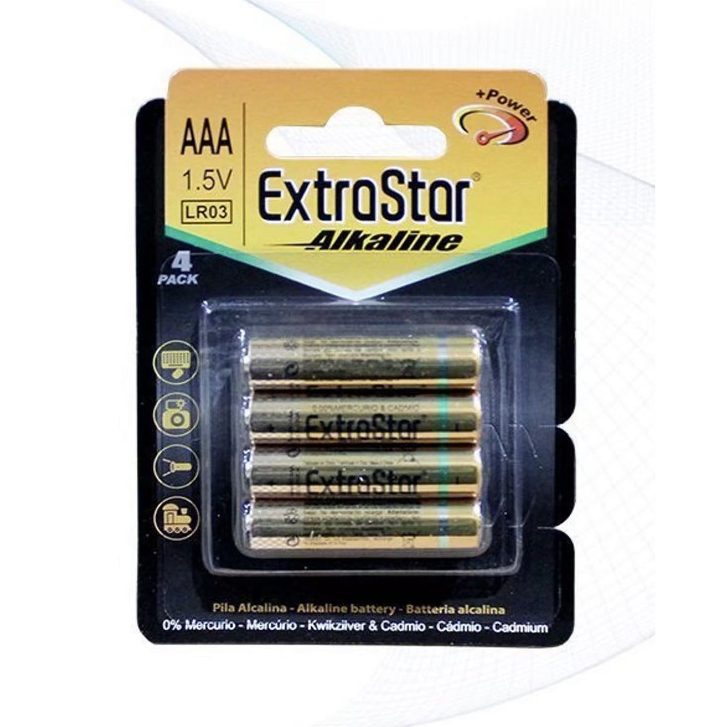 Batterie Alcaline AAA 1.5V LR03 – Pile Ministilo a Lunga Durata per Telecomandi, Mouse e Giocattoli – 48 Pezzi (12 Confezioni da 4) – LR03-4B