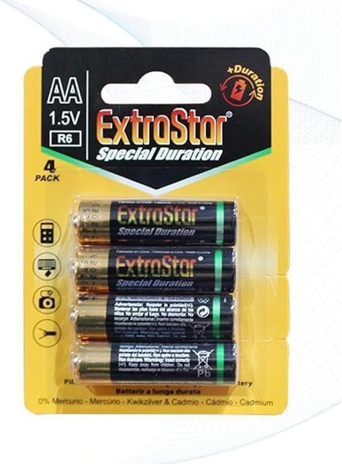 Batterie AA Alcaline 1.5V – Pile Stilo a Lunga Durata per Telecomandi, Giocattoli e Mouse – 48 Pezzi (12 Confezioni da 4) – A-R06P-4B-240
