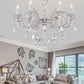 TEKHOME Lampadario Sospeso Design con 6 Luci, Vetro e Finitura Oro, Attacco E14, 40W Max per Lampada, per Interni, Dimensioni 66x62cm (Lampadine Non Incluse) A01-6
