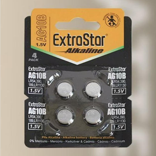 Alcaline – Batterie Equivalenti AG10 LR54 LR1130 389 390 – per Orologi, Calcolatrici, Giocattoli e Dispositivi Elettronici – Confezione da 12 Pack – AG10B