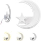 TEKHOME Applique da muro LED 11W design luna e stella, lampada decorativa da parete moderna 3000K-6500K, bianco E47-3C