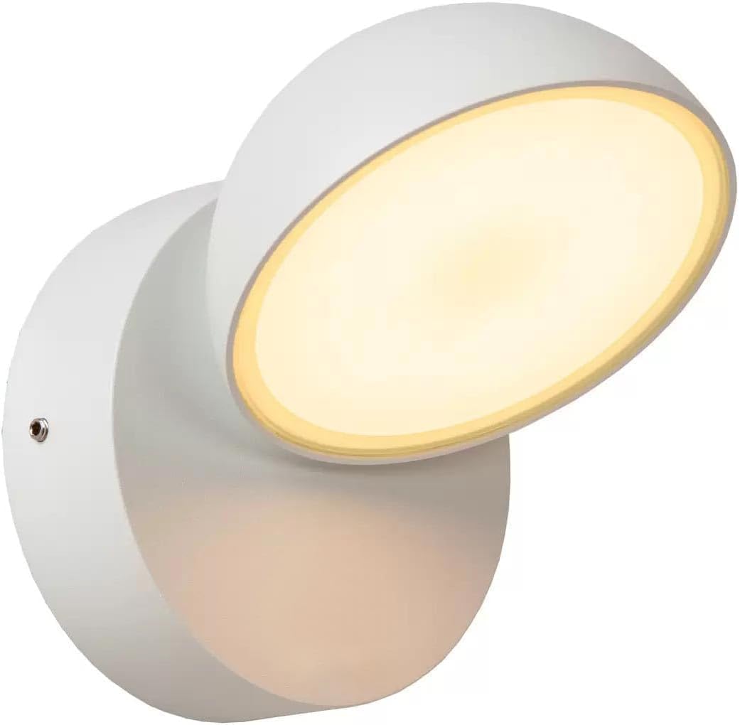 Applique LED da Esterno 12W IP54, Lampada da Parete Moderna Rotonda in Alluminio e Vetro, 720LM, Impermeabile per Facciata, Balcone e Giardino 570