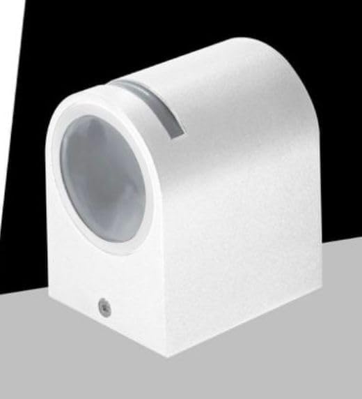 Applique da Esterno GU10 IP54 – Lampada da Parete Moderna in Alluminio per Esterno e Interno, Senza Lampadina, Compatibile con LED GU10, Design Rotondo, 1x15W Max GN-WL061