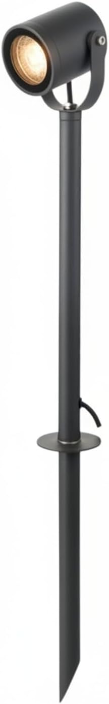 Faretto da Giardino con Picchetto IP54, Attacco GU10, Orientabile, Impermeabile, in Alluminio, Ideale per Esterno, Piante e Vialetti – Modello PS-01G