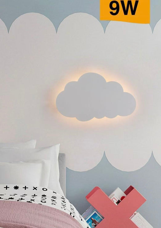 TEKHOME Applique da muro LED 9W design nuvola, luce regolabile 3000K-6500K, lampada da parete per camera da letto bambini soggiorno AQ28-B3C