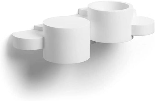 TEKHONE Applique da Parete in Gesso Bianco Moderno, Doppia Emissione di Luce, Attacco G9, Verniciabile, Lampada da Muro per Soggiorno Camera Corridoio – GS-E77