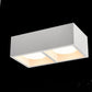 Plafoniera in Gesso da Soffitto Doppia, Attacco GX53, 2×15W Max, Verniciabile, IP20 – Bianco – GS-C38-2