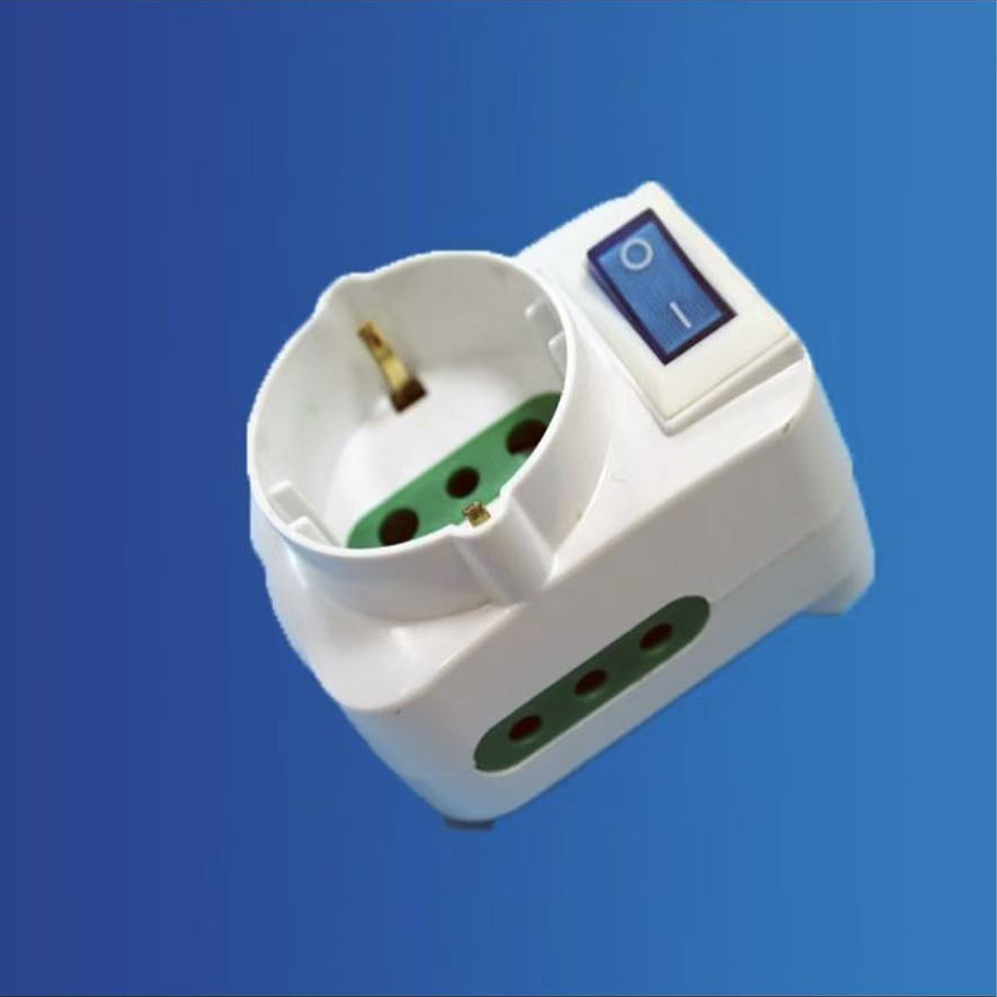 5 Pezzi Adattatore Spina 10A con Presa Schuko e 2 Prese Bipasso 10A, con Interruttore ON/OFF, Multipresa Compatta 250V, Uso Domestico – Modello XSL1053