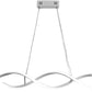 TEKHOME Lampadario led a sospensione 28 watt lampada moderna a onda twist bianco luce fredda 6500k calda 3000k naturale 4000k B56-A3C