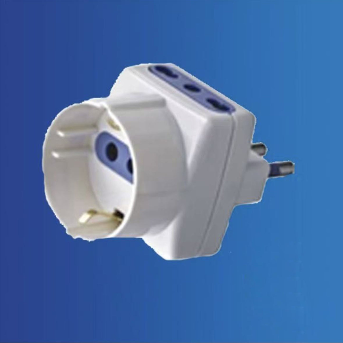 5 Pezzi Adattatore Spina Italiana 16A con 3 Prese (2 Bipasso 10/16A + 1 Schuko), Presa Multipla Senza Cavo 250V per Casa e Ufficio – XSL1106