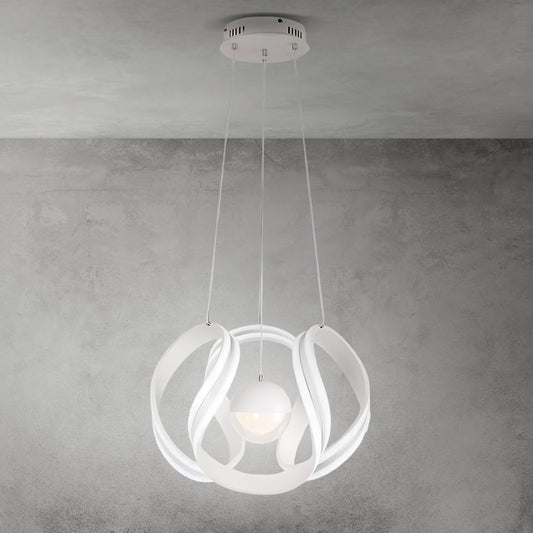 TEKHOME Lampadario a Sospensione LED con Fasce Metalliche 78W Design Moderno-3 colore della luce- per Soggiorno Camera da Letto Cucina Corridoio Sala da Pranzo B21-3C