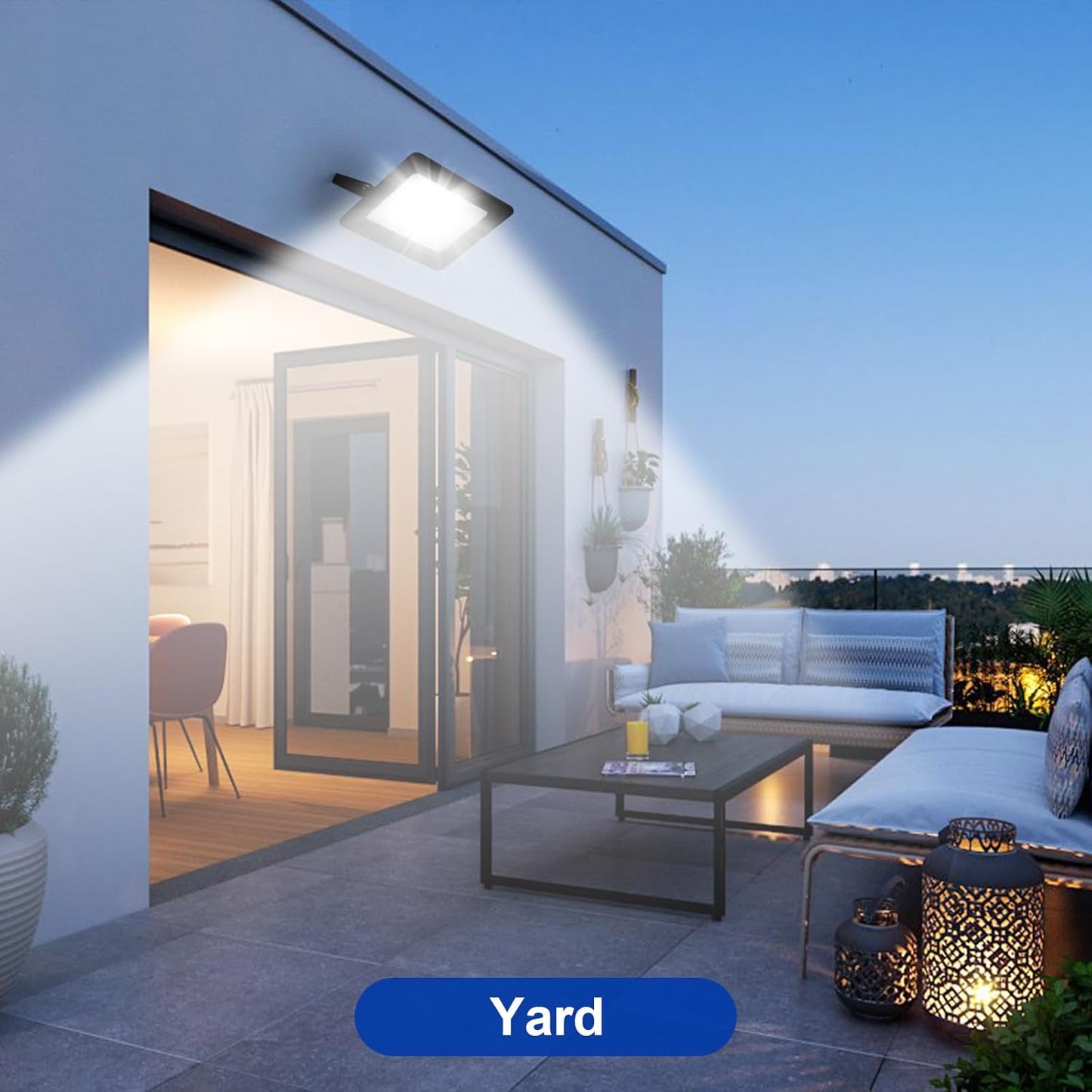 Faretto LED da Esterno IP65 – CCT Switch 3000K/4000K/6500K, 10W–50W, Faro LED Impermeabile per Giardino, Cortile, Garage- Serie AC