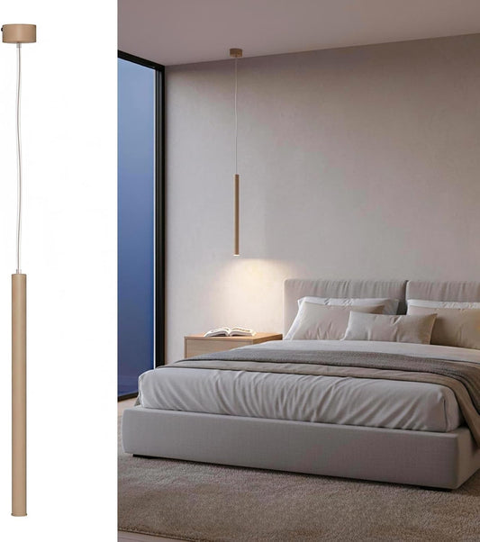 Lampadario LED a Sospensione 3W CCT 3000K-4000K-6500K, Design Minimal, Luce Puntuale Fascio 30°, Regolabile 200cm, Alluminio, IDEALE per Isola Cucina, Bar, Soggiorno – Sostituzione Faretto A11