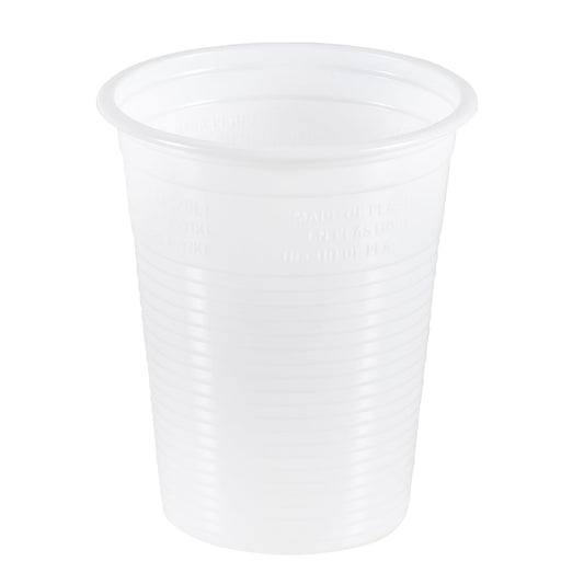BICCHIERI PLASTICA BIANCHI PER ACQUA MONOUSO  180ml 100pz