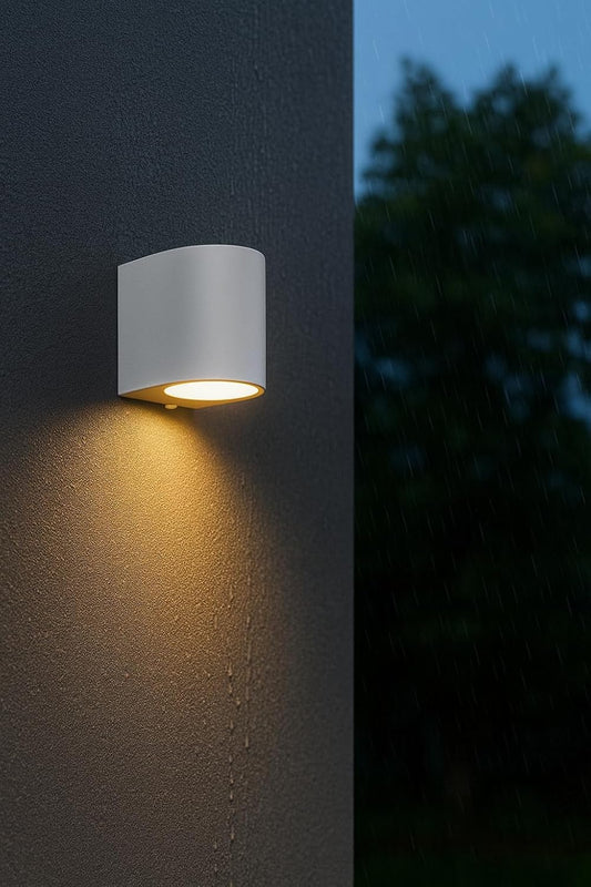 Applique da Esterno 1xGU10 IP65 – Lampada da Parete Impermeabile in Alluminio Verniciato, Luce Diretta, Ideale per Giardino, Balcone e Facciata, Senza Lampadina ES53
