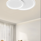 TEKHOME Plafoniera Lampadario da soffitto a led con 2 Luci cerchi Design Stile Moderno Lampada per Camera Cucina Salotto Locali Commerciali (2 cerchi 45w bluetooth) PN-26