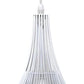 Lampadario Moderno A Sospensione A Fasce Intrecciate BIANCO O NERO In Ferro Verniciato Opaco Attacco 1xE27 Lunghezza Filo Regolabile 100cm (LAMPADINA NON INCLUSA) B19