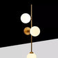 Applique da Parete a 3 Luci in Ottone con Attacco G9, Lampada Moderna da Muro Design Globo, 3 x 10W Max, Senza Lampadine, 70cm AQ57
