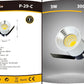Faretti LED da Incasso 3W, Kit da 5 Pezzi, COB LED 300 lm, Foro Ø35 mm, 3000K/4000K/6500K, Fascio 30°, AC 100-240V, Corpo in Alluminio, Faretto da Soffitto per Casa, Negozi e Uffici,P-29