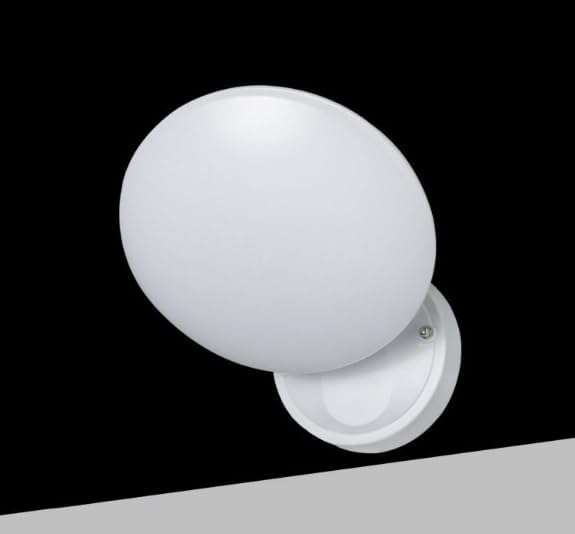 Applique LED da Esterno 10W IP54 CCT 2700K-4000K-6500K, Lampada da Parete Rotonda Impermeabile 1100LM in ABS+PC, per Bagno, Balcone e Corridoio – Bianco ESA-02B3C