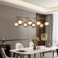 TEKHOME Lampadario da Soffitto Moderno 8XG9, Bronzo, Lampada a Sospensione Design Elegante per Sala da Pranzo, Soggiorno, Camera da Letto – Struttura in Metallo e Vetro, 74cm A04-8