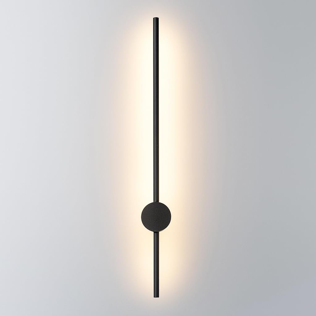 Applique LED 12W CCT 3000K-4000K-6500K, Lampada da Parete Moderna Interno, Luce Calda Naturale Fredda, IP20, Nero/Bianco AQ22