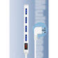 2 Pezzi Multipresa Ultrasottile 4 Prese Bipasso 10/16A con Protezione da Sovraccarico, Spina Italiana 10A, Cavo 1,5 m, Interruttore ON/OFF, Bianca – SP807114