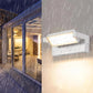 Applique LED da Esterno 21W IP65 CCT-Switch 3000K-4000K-6500K, Lampada da Parete Moderna in Alluminio e Vetro, Impermeabile per Facciata, Giardino e Balcone 472