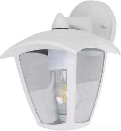Applique da Esterno E27 IP44, Lampada da Parete Classica, Attacco E27 (Lampadina no), Impermeabile per Facciata, Balcone e Giardino - Bianco/Grigio Scuro B232