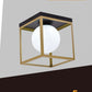 TEKHOME Plafoniera da soffitto minimalista lampada in metallo nero bronzo con sfera in vetro per camera da letto G9 C76-1