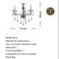 TEKHOME Lampadario Sospeso a 3 Luci Stile Candela con Cristalli, Design Classico, Attacco E14 40W, per Ingressi e Camere, Disponibile in Oro e Cromo, 51cm (Senza Lampadine) A26