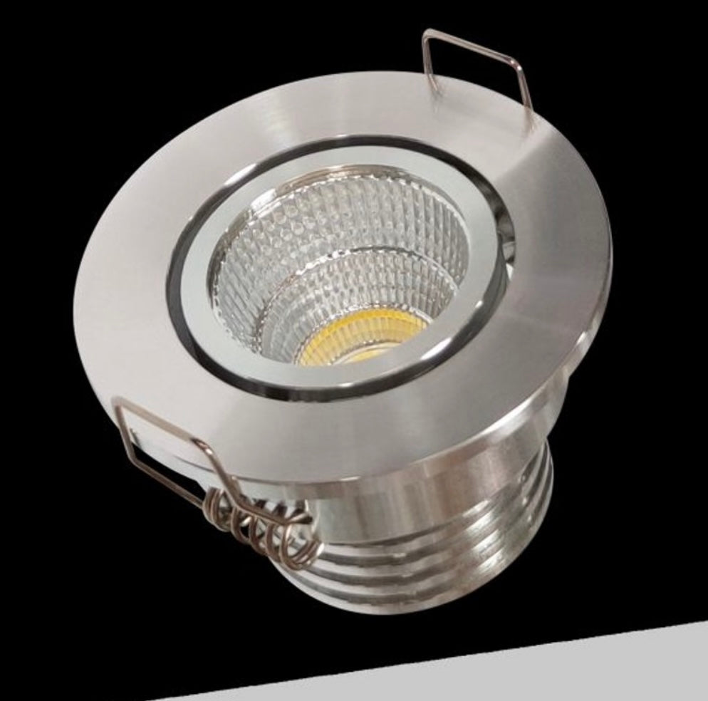 5 Pezzi Faretti LED da Incasso 3W,COB LED 270 lm, Foro Ø45 mm, CCT Switch 3000K/4000K/6500K, Fascio 30°,Corpo in Alluminio, Faretto da Soffitto per Casa, Cucina, Negozi e Uffici, P-45