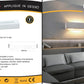 Applique in Gesso da Parete Bianco, Luce Indiretta Up&Down, Verniciabile, Attacco 2xE14, Lampada da Muro Moderna per Interni – GS-E06