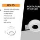 Portafaretto in Gesso da Incasso GU10 Ø100 mm – Supporto Faretto Verniciabile per Cartongesso, Bianco, IP20 (Lampadina Non Inclusa) GS-13