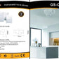 Lampada da Soffitto in Gesso Moderna – 5 Luci GU10 – Verniciabile – Plafoniera Design Geometrico per Soggiorno Cucina Corridoio – IP20 GS-C06-5