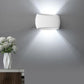TEKHONE Applique da Parete in Gesso Bianca Design Moderno Luce Up & Down per Interni con Attacco R7S – GS-E08