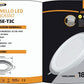 Faretto LED da Incasso Rotondo 18W 1800LM, 3 Colori Selezionabili 3000K 4000K 6500K, Pannello LED Ø200mm, Foro Ø165mm, Fascio 120°, CRI≥80, 1 Pezzo, P-165E-T3C