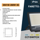 Faretto LED da Esterno IP66 GN116 – 30W / 50W / 100W / 200W, CCT Switch 3000K 4000K 6500K, Faro LED Impermeabile, Corpo in Alluminio, Luce Potente per Giardino Cortile Garage