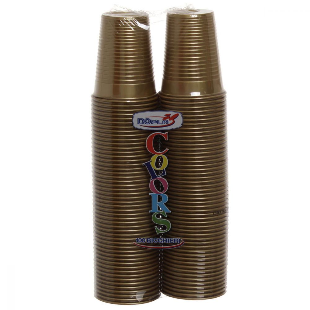 Dopla Colors Bicchieri In Plastica 200ml  100 Pezzi  tutti i colori