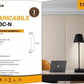 Lampada da Tavolo Ricaricabile LED  – Senza Fili, 3 Temperature di Colore, Dimmerabile Touch, USB, Moderna per Ristorante, Camera, Comodino D27-3C