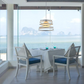 Lampadario a Sospensione E27 Moderno, Lampada a Soffitto Design Industriale in Metallo per Cucina Isola Tavolo da Pranzo, Stile Minimal con Paralume a Spirale, No Lampadina A08